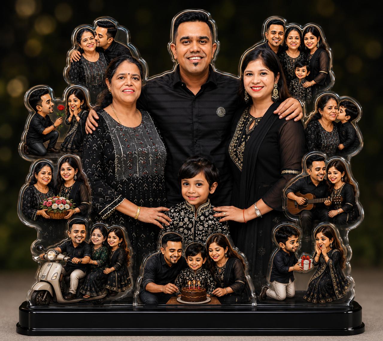 Family Cartoon Caricature Portrait - Classic